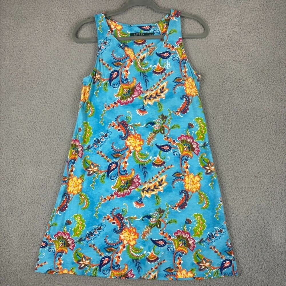 Ralph Lauren Dress XS Paisley Beachy Coastal Resort Cruise Dopamine Colorful LRL - Picture 3 of 11